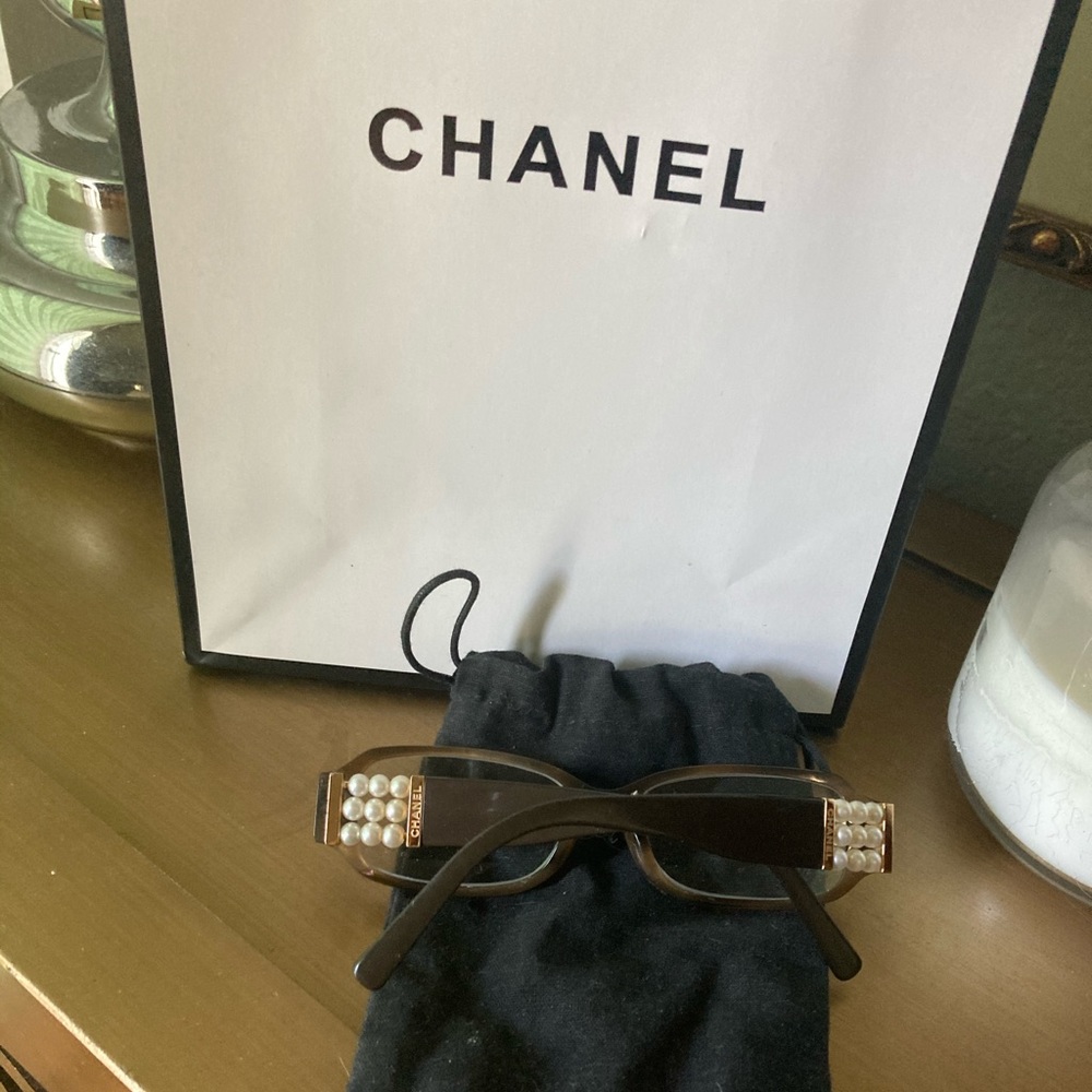 Classic Chanel glasses with Chanel dust bag